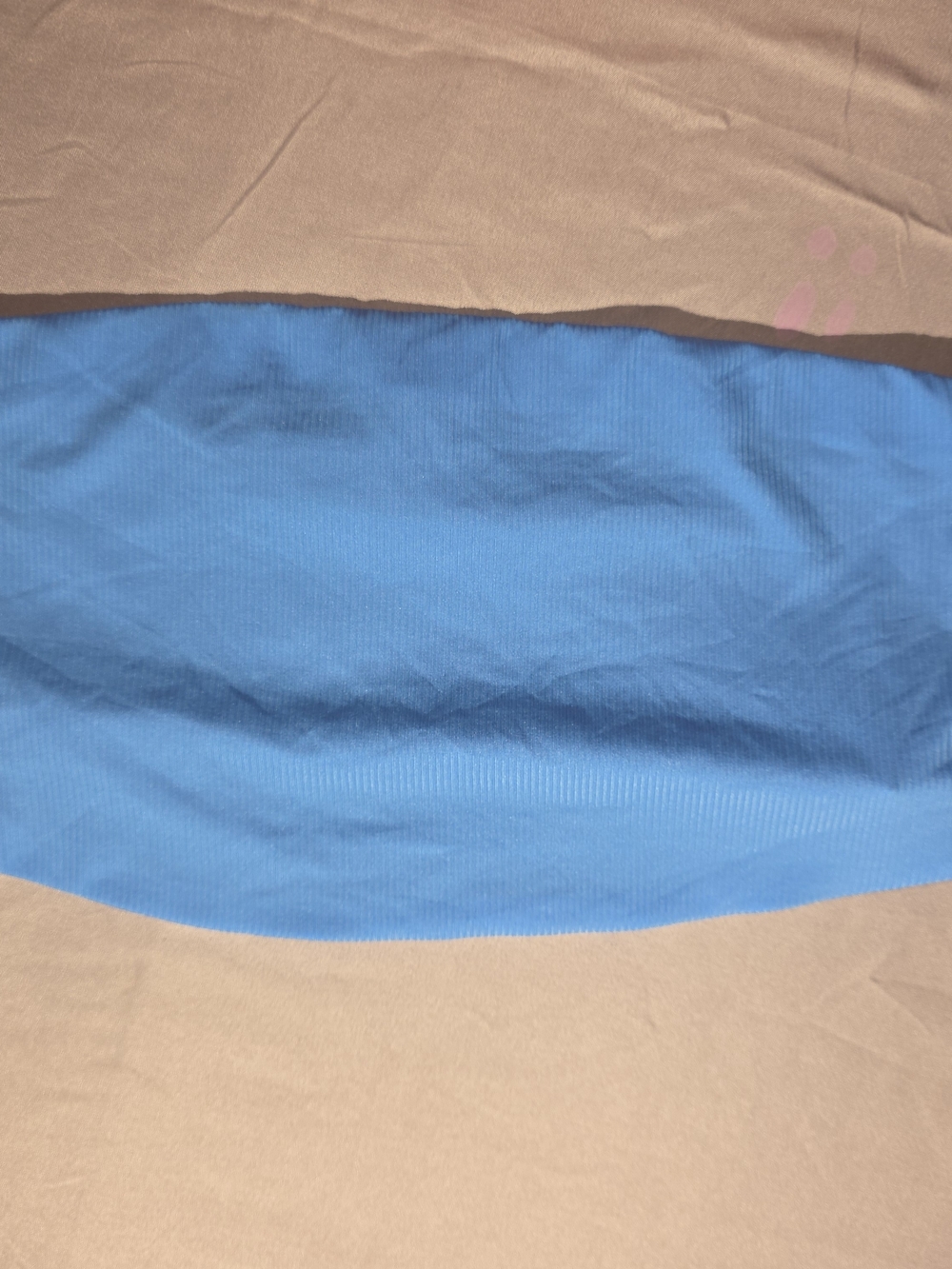 PINK Victoria's Secret Blue and Tan Seamless Bandeau